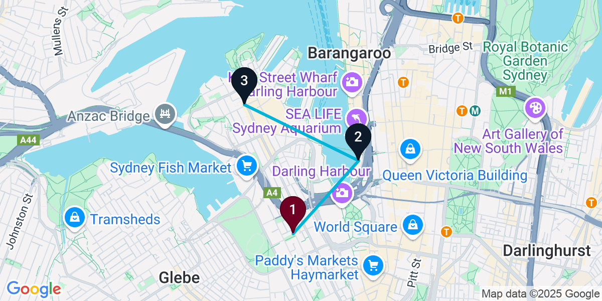 Map for 3-Stop Ultimo Wine bar Bar Crawl