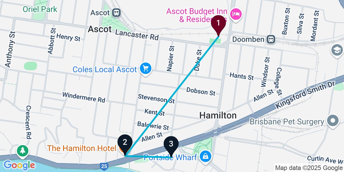 Map for Hamilton Bar Crawl