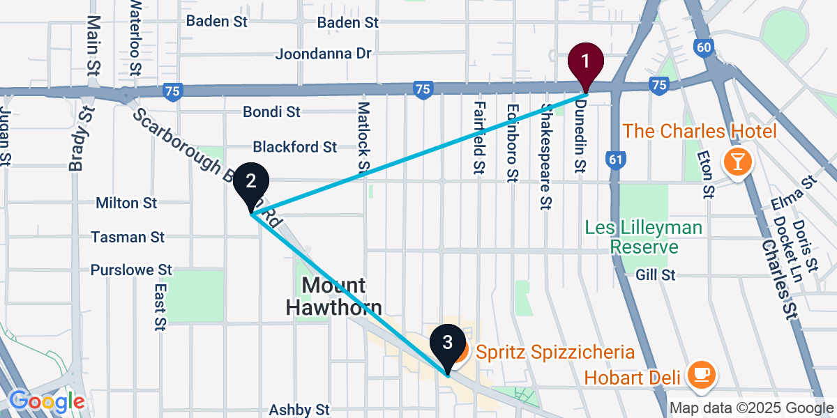 Map for 3-Stop Mount Hawthorn Wine bar Bar Crawl